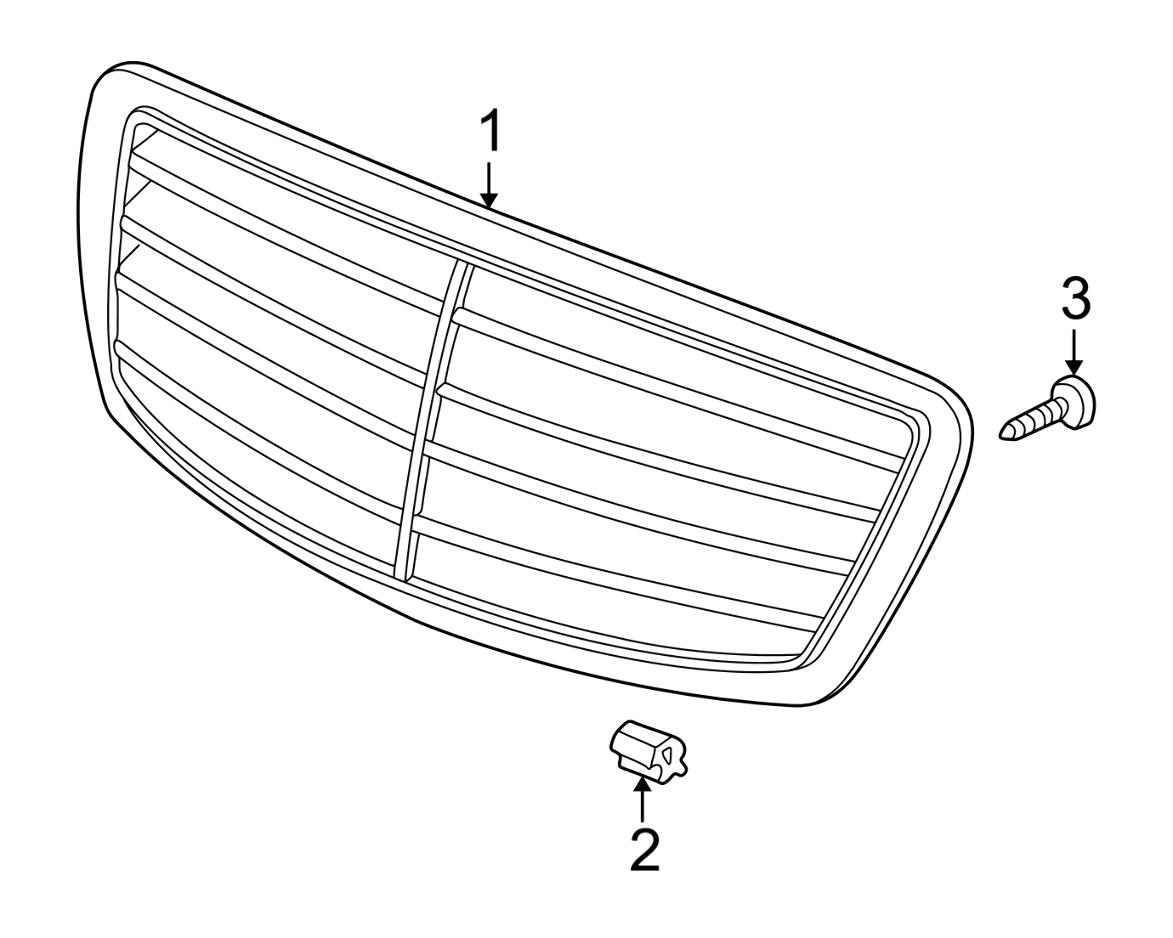 Mercedes Radiator Grille Assembly 22088005839040